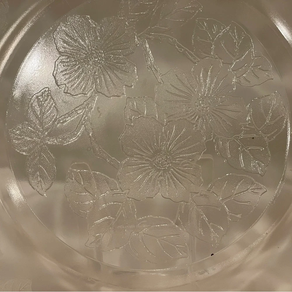 Set (3) MacBeth-Evans “Dogwood” Pink Depression Glass 11.5” Dinner Plates | GUC